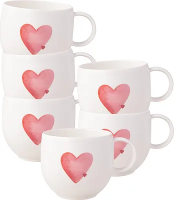 Produktbild von Villeroy & Boch With Love Henkelbecher 290 ml Sending Love 6er Set