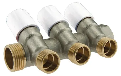 Immagine prodotto di Collettore Inclinato Maschio/Femmina 3/4" Con Vitoni Di Arresto 2 Vie Da 1/2"M (16)