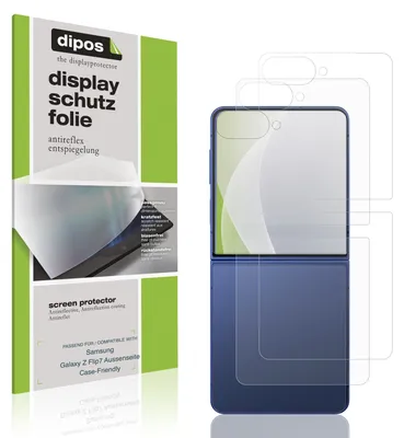 Image de 4x Film de protection d'écran pour Samsung Galaxy Z Flip7 Face extérieure Case-Friendly protecteur antireflet dipos (2x écran extérieur + 2x face arrière)