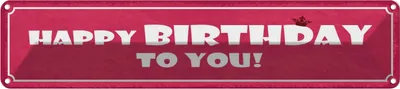 Produktbild von vianmo Blechschild 10x46 cm Happy Birthday to you Dekoration