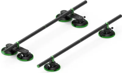 Produktbild von TreeFrog Roundbar Träger 40 kg Schwarz - vielseitiger Dachträger ohne Reling....