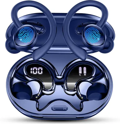 Produktbild von Bluetooth 5.4 In-Ear Sport Kopfhörer Kabellos ENC Mikrofon HiFi Stereo LED Display IP7 Wasserdicht Bis 50 Std Spielzeit USB-C