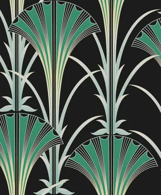 Zdjęcie produktu dla Khroma by Masureel Tapeta motyw art déco czarnym - 630004 - 53 cm x 10.05 m