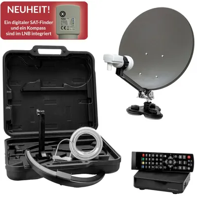 Obrázek produktu pro Xoro SAT200301, 10,7 - 12,75 GHz, 58 dBi, Offset, Horizontální/vertikální polarizace, Antracit, 455 mm