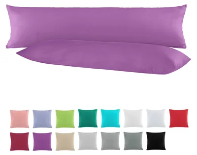 Zdjęcie produktu dla Zestaw dwóch poszewek na poduszki - 40 x 145 cm - 100% bawełna - Oddychająca - Zamek błyskawiczny - Certyfikat Oeko-Tex Standard 100 - Poszewki na poduszki