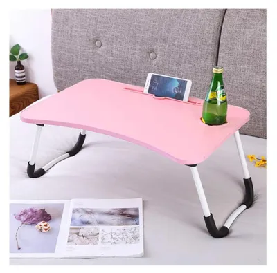 Immagine prodotto di Solidchoice - Tavolino pieghevole per laptop da usare a letto, con portabicchieri e vano per la colazione