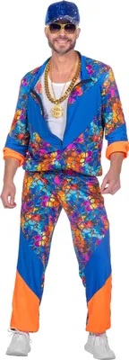 Image de Survêtement bleu orange des années 90, taille XXL