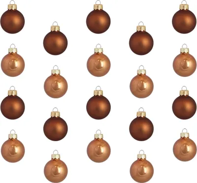 Produktbild von Weihnachtskugeln Set braun