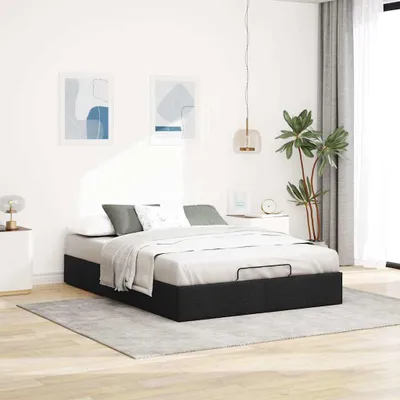 Image de Maison Exclusive - Lit ottoman sans matelas, noir, 140 x 200 cm, tissu