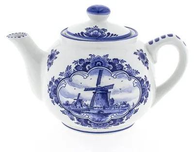 Heinen Delfts Blauw – Teekanne Mühle – Bild 1