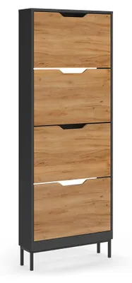 Obrázok produktu pre Sklápač topánok Vicco Luca antracitová/Dub Goldkraft 59 x 157.5 cm so 4 výklopnými priehradkami, Model 61424