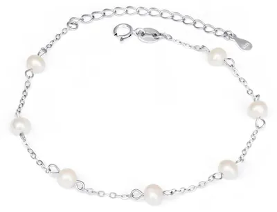 Image de Charmant bracelet en argent avec perles AGB784/21P