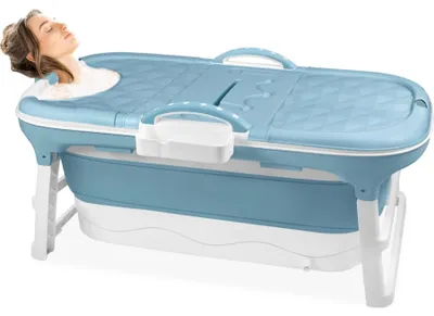 Imagen del producto de Bañera plegable con tapa y asas para adultos