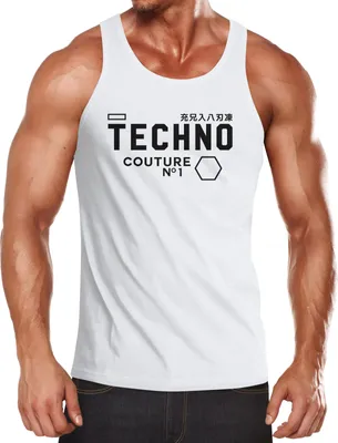 Produktbild von Techno Tank-Top Herren Muskelshirt Muscle Shirt Neverless® XL