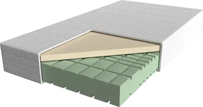 Produktbild von AM Qualitätsmatratzen | Premium Latex-Matratze 100x200 cm | H3 | Kaltschaummatratze mit 4 cm Latex-Auflage | 23 cm Höhe |  Germany | 100 x 200 cm