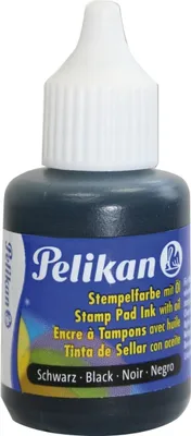 Produktbild von Stempelfarbe 4 30 ml mit Öl schwarz Packung mit 10 Stück