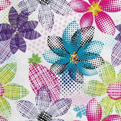 Image de Royal Velvet Tissu Polyester A coudre - Motif fleurs en couleurs vives
