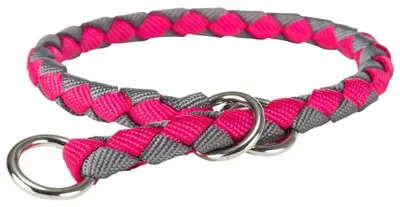Imagen del producto de Collar Trixie CAVO, diseño redondo, "Anti-tirones" - color fucsia/gris. Talla: S: 30-36 cm / 12 mm