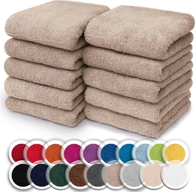 Produktbild von Frottier Seiftücher 10er Pack 30x30cm, 100% Baumwolle, Sand