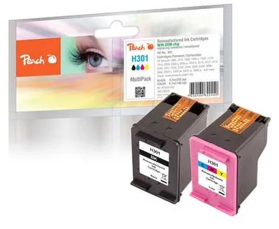 Produktbild von Peach PI300-562, Schwarz, Cyan, Magenta, Gelb, Tinte auf Pigmentbasis, Tinte auf Farbstoffbasis, 5,7 ml, 6,7 ml, 225 Seiten