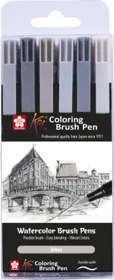 Obrázek produktu pro SAKURA XBR6A SAKURA Koi Coloring Brush, sada 6 ks, šedá