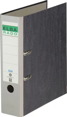 Produktbild von ELBA Ordner rado klassik 100022602 DIN A4 80mm Spezialpapier grau