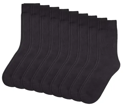 Immagine prodotto di 9 paia di calzini da uomo in cotone, colore nero