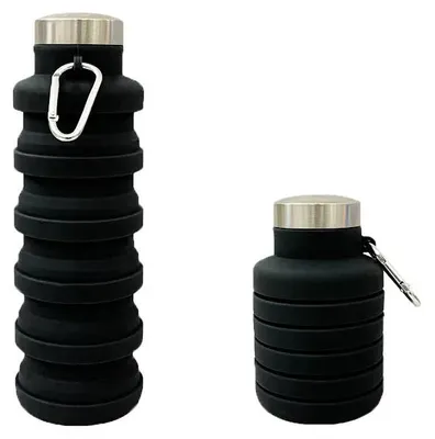 Productafbeelding van Antikantbeker, draagbaar, siliconen, 500 ml inhoud, zwart