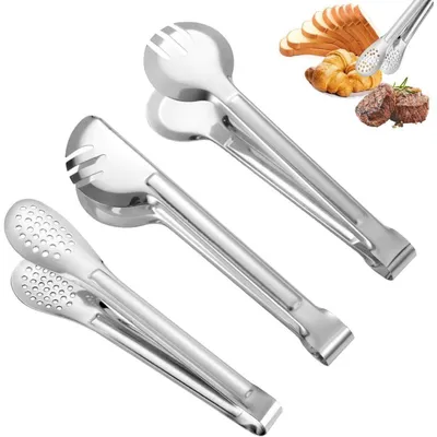 Produktbild von Küchenzangen Set 3 Stück Edelstahl 24 cm Multifunktional Servierzangen