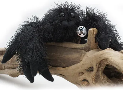 Produktbild von Tarantel Plüschtier Spinne Schwarze Witwe Kuscheltier 20 cm THEKLA