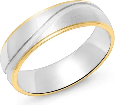 Produktbild von 925er Silber Ring für Herren von Unique, teilvergoldet (Größe: 72mm)