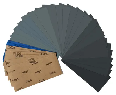 Productafbeelding van Schuurpapier set, nat en droog gebruik, 23x9 cm, 36 stuks, korrelgrootte 400-3000
