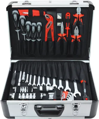 Produktbild von FAMEX 702-L Alu Werkzeugkoffer leer ohne Werkzeug - Robuster Koffer aus Aluminium, max. Traglast 30 kg