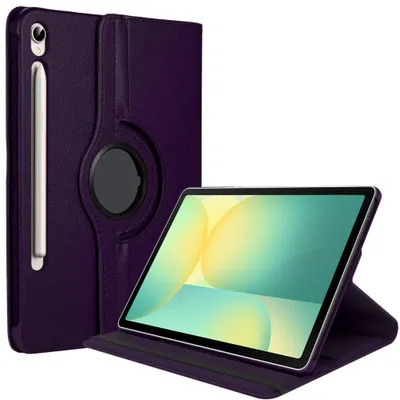 Image de Coque pour Samsung Galaxy Tab S10 FE / S9 FE (10,9 Pouces) Protection Etui Rotatif 360° - Violet