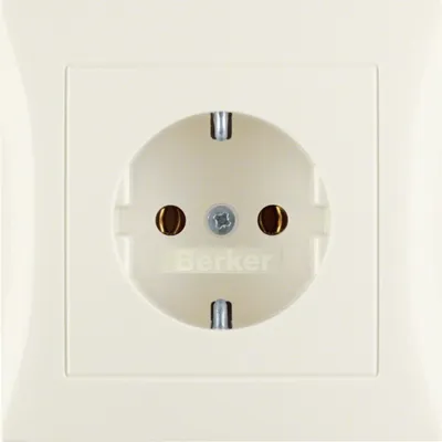 Zdjęcie produktu dla Berker 47428982, Typu F, Biały, Duroplast, IP20, 250 V, 16 A