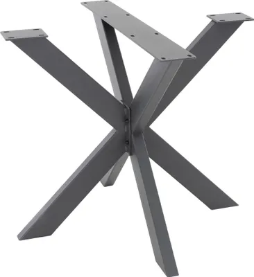 Produktbild von ML-Design Tischbeine Spider Kreuzgestell, 85x85x71 cm, Anthrazit, Tischgestell aus Stahl