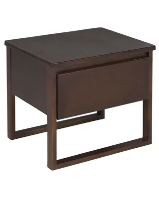 Obrázok produktu pre BELIANI Nočný stolík so zásuvkou tmavé borovicové drevo 43 x 50 cm škandinávsky dizajn