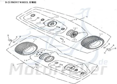 Produktbild von Aeon Cobra 125 RS II Vorderrad 125ccm 4Takt K42705-156-000 Motorroller.de Vorderradfelge Vorderfelge Vorderrad-Felge vorne Vorder-Felge Vorder-Rad ATV