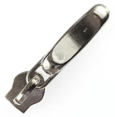 5 Stylische Zipper silber matt