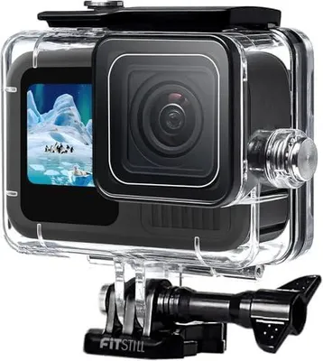 Produktbild von 60M/196FT Wasserdichtes Gehäuse für Go Pro Hero13 /Hero12 /Hero11 /Hero10 /Hero 9 Black, Schützende Unterwasser-Tauchgehäuseschale mit Halterungszubehör für Go Pro Hero 13/12/11/10/9