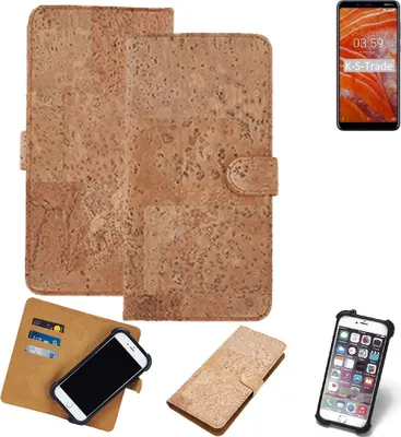 Produktbild von K-S-Trade Hülle kompatibel mit Nokia 6.2  Kork Handyhülle Cover  Schutzhülle TPU Case Bumper in Hellbraun, (1x)