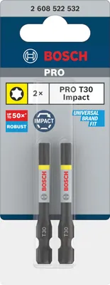 Immagine prodotto di Bosch bit PRO Torx Impact, T30, 55 mm - 2 ks