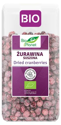 ŻURAWINA SUSZONA NIESŁODZONA BIO 50 g - BIO PLANET