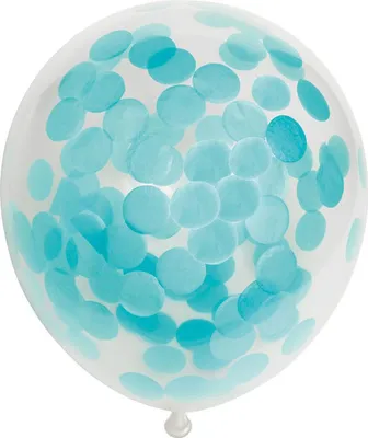 Produktbild von Confetti Balloons Papier Konfetti Baby Blau 30 cm, 6st.
