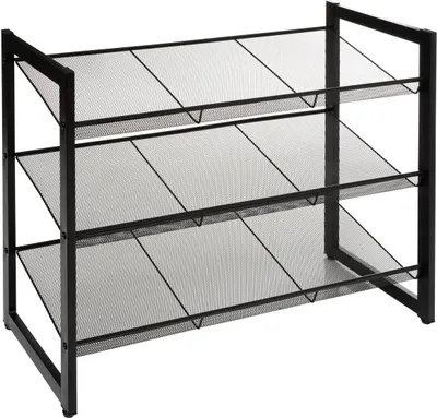 Obrázek produktu pro Kovový stojan na boty černý na 9 párů