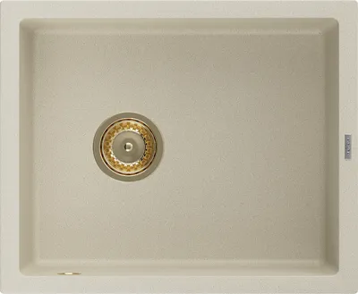Produktbild von Mexen Pedro 1-Becken-Granit-Spüle 560 x 460 mm, Beige, Siphon Gold - 6508561000-69-G