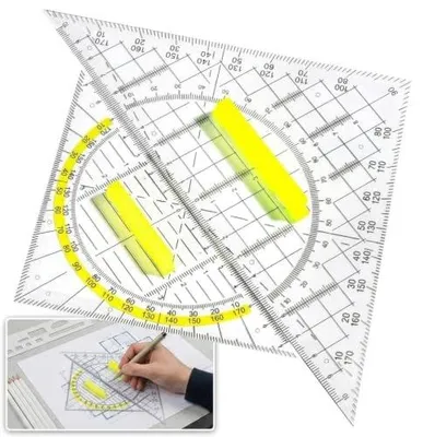 Zdjęcie produktu dla Geodreieck trójkąt geometryczny do rysowania школа 2 szt. 22 5 cm