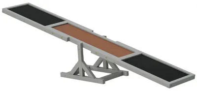 Obrázok produktu pre PawHut – hojdačka pre psov, agility hojdačka, drevená hračka pre šteniatka a veľké psy