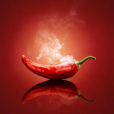 Produktbild von Glasbild 50x50cm Wandbild aus Glas Küche Chili Peperoni Wanddeko Bild Deko