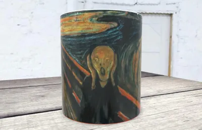 Mok mit Kunstmotiv Der Schrei von Edvard Munch, 350 ml